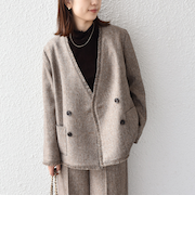 SHIPS Colors:フリンジ ヘリンボーン ジャケット