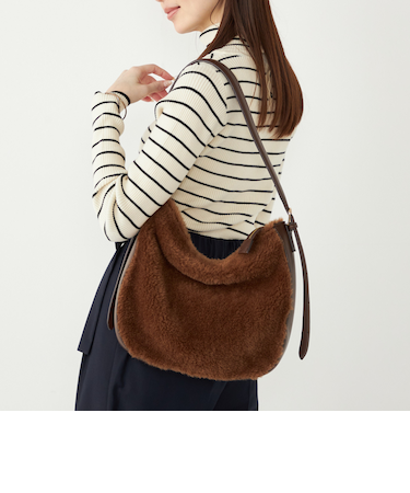 SHIPS Colors:ボア コンビ ワンショルダー バッグ