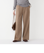 SHIPS Colors:〈洗濯機可能〉裏起毛 チェック ワイド パンツ