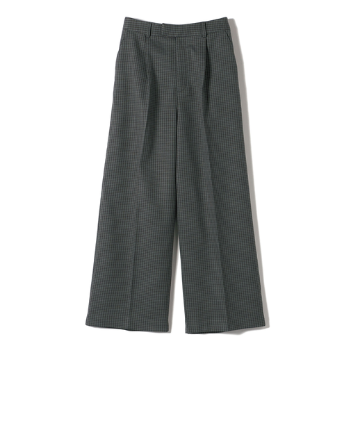 SHIPS Colors:〈洗濯機可能〉裏起毛 チェック ワイド パンツ