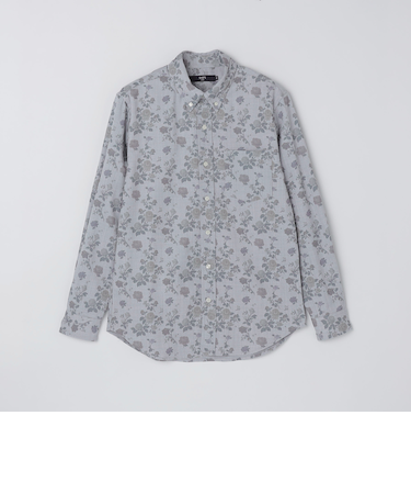 SHIPS Colors:プリント 総柄 ネルシャツ