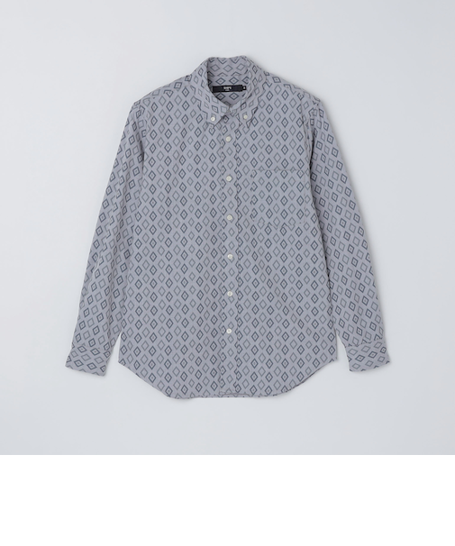 SHIPS Colors:プリント 総柄 ネルシャツ