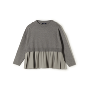 SHIPS Colors:〈手洗い可能〉ヘムプリーツ ボートネック ニット