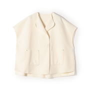 SHIPS Colors:ダブルフェイス ウールライク オーバー ジレ