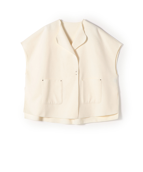 SHIPS Colors:ダブルフェイス ウールライク オーバー ジレ