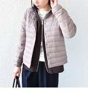 SHIPS Colors:〈洗濯機可能・撥水〉ノーカラー ライト ダウン ジャケット