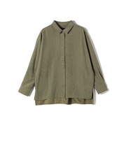 SHIPS Colors:〈手洗い可能〉バック サテン オーバー シャツ