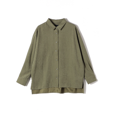 SHIPS Colors:〈手洗い可能〉バック サテン オーバー シャツ
