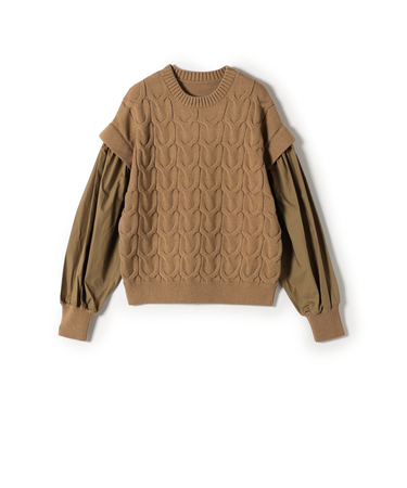 SHIPS Colors:〈手洗い可能〉ケーブル ドッキング ニット