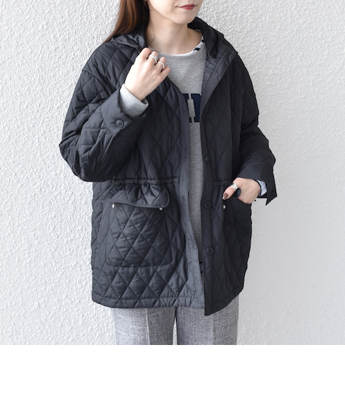 シップス カラーズ（SHIPS Colors）/SHIPS Colors:THINSULATE(TM) 中綿 キルティング フード コート◇ SHIPS Colors:THINSULATE(TM) 中綿 キルティング フード コート