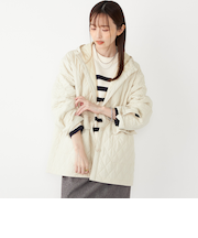 SHIPS Colors:THINSULATE(TM) 中綿 キルティング フード コート◇