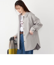 SHIPS Colors:〈手洗い可能〉ライト メルトン 羽織り シャツ