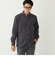 SHIPS Colors:〈洗濯機可能 〉ノーアイロン コーデュロイ ワイドカラー シャツ◇