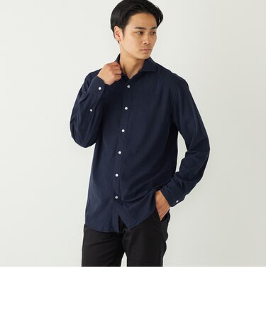 SHIPS Colors:〈洗濯機可能 〉ノーアイロン コーデュロイ ワイドカラー シャツ◇