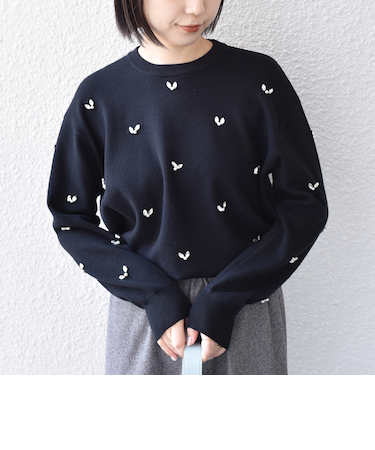 SHIPS Colors:〈手洗い可能〉ビジュー クルーネック プルオーバー◇