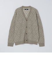 SHIPS Colors:〈手洗い可能〉ジャカード モール カーディガン