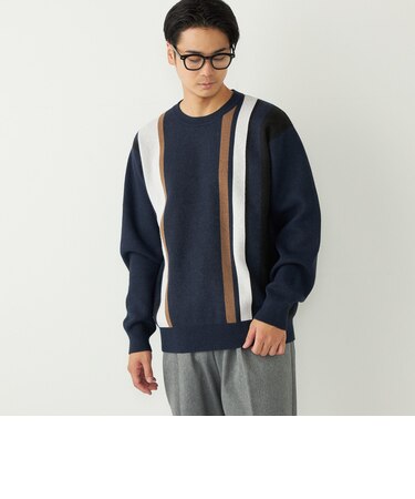 SHIPS Colors:〈洗濯機可能〉モチフワ 総柄 ニット◇