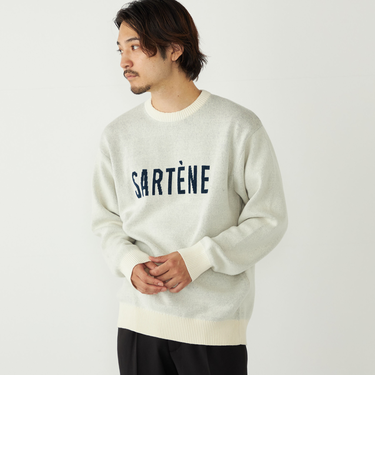 SHIPS Colors:〈手洗い可能〉モール ジャカード ロゴ ニット