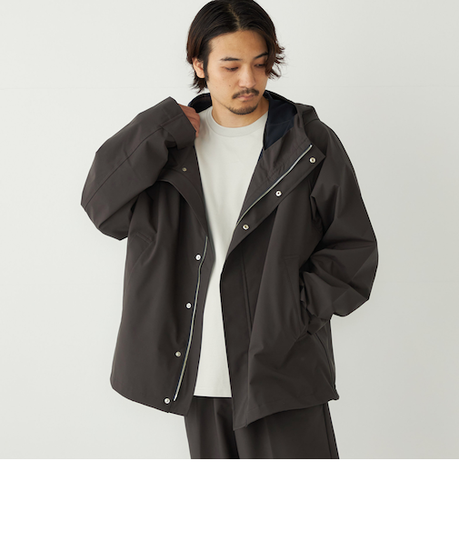 SHIPS Colors:〈撥水・防風・洗濯機可能〉3レイヤー ライト ジップ フード ブルゾン