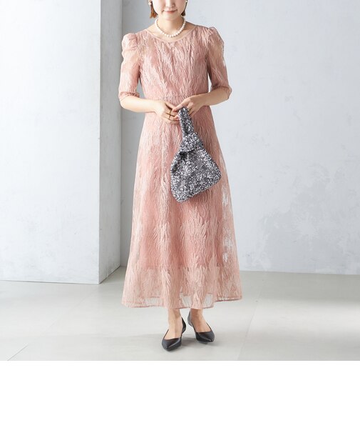 kaene:スパンコール 刺繍 ワンピース(セレモニー対応可)