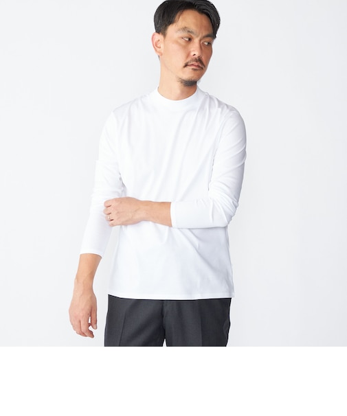 SHIPS: ALBINI モックネック ロングスリーブ Tシャツ