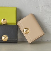 イタリアンレザー ゴールドパーツ 三つ折り 財布