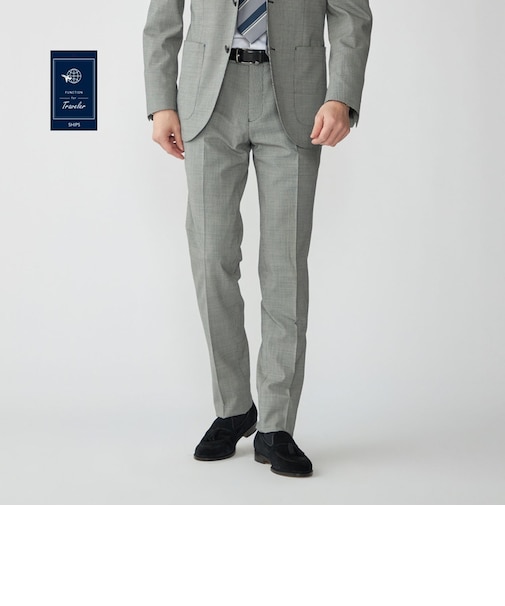 SHIPS:〈セットアップ対応〉ウォッシャブル セットアップ ハウンドトゥーススラックス