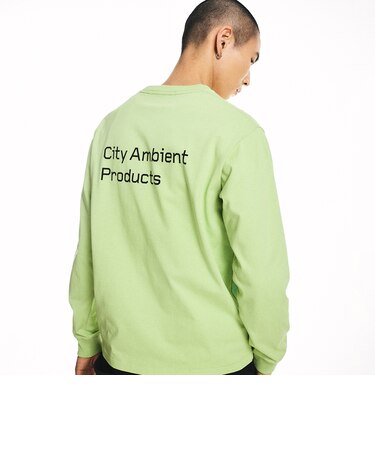 City Ambient Products: スタンダード ロゴ プリント ロングスリーブ Tシャツ