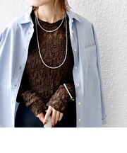 〈手洗い可能〉ラッセル レース クルーネック カットソー