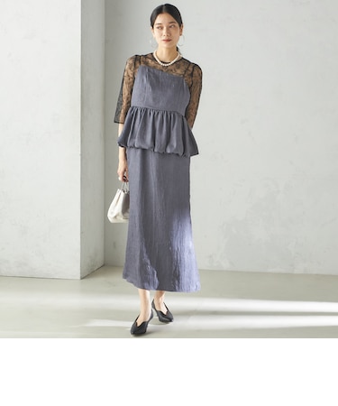 kaene:バルーン ペプラム ドレス（セレモニー対応可）