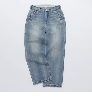 UNIVERSAL OVERALL: コーン ペインター ライト ウォッシュ デニムパンツ