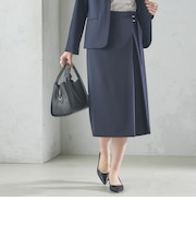 トリアセテート混 セミ タイト スカート