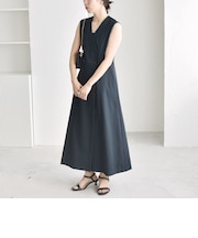 quaranciel: Vカラー ロング ジレ ワンピース