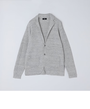 SHIPS: 14ゲージ リネン ニット 2ボタン ジャケット