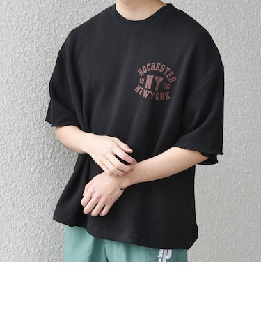 SHIPS any: ドライタッチ 吊り裏毛 ヴィンテージライク カレッジ スウェット Tシャツ◇