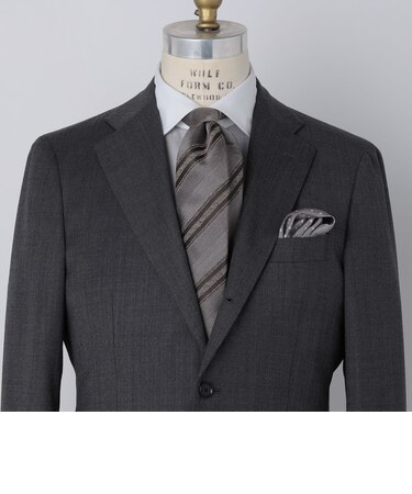 SHIPS: ヴィンテージ アーカイブ シルク ヘリン メランジ ストライプ ネクタイ