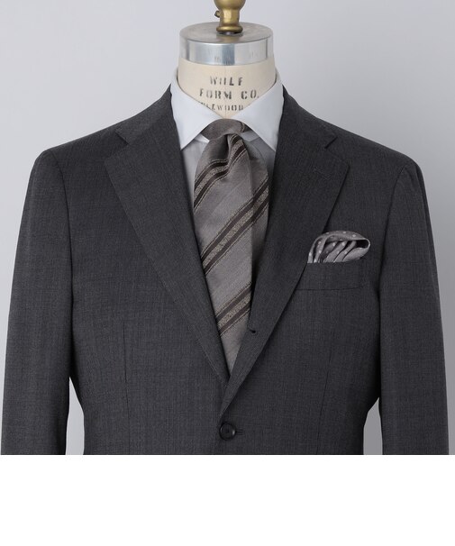 SHIPS: ヴィンテージ アーカイブ シルク ヘリン メランジ ストライプ ネクタイ