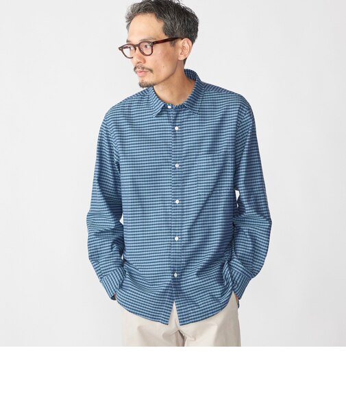 SHIPS: チェック レギュラーカラー ロングスリーブ シャツ