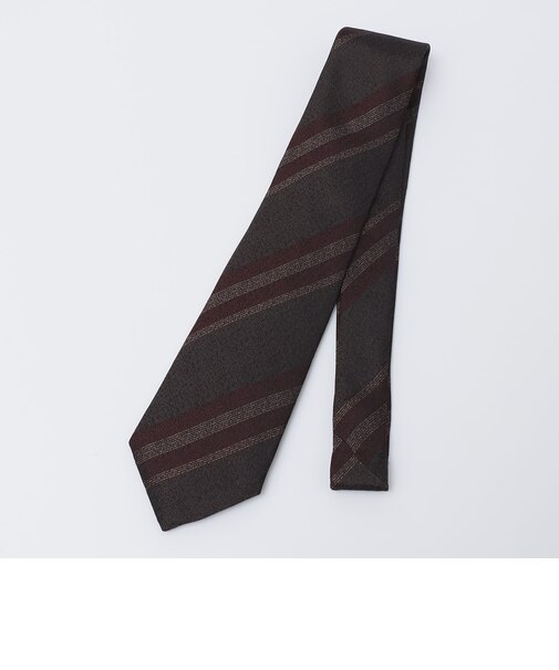 Puccini: シルク ラスティック ストライプ ネクタイ
