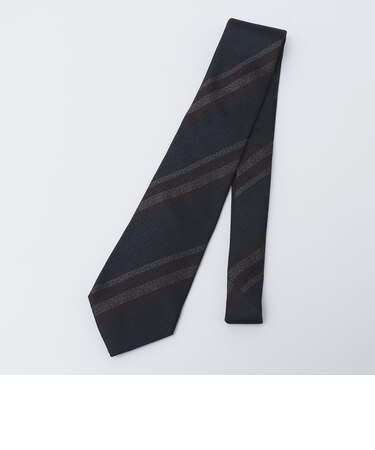 Puccini: シルク ラスティック ストライプ ネクタイ