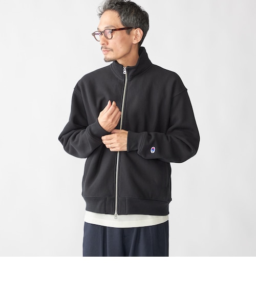 ランバンスポーツ　カーディガン　ジップアップ　チャック SHIPS別注】Champion: リバースウィーブ ドライバーズ ジップ