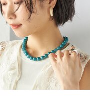 アース カラー ビーズ ネックレス
