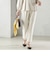 〈手洗い可能〉ダブル クロス パンツ オフホワイト（セレモニー対応可）