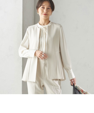 ダブル クロス ジレ オフホワイト（セレモニー対応可）