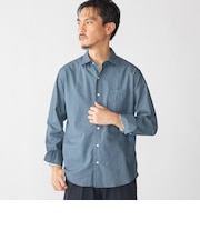 SHIPS: プリント ワイドカラー シャツ