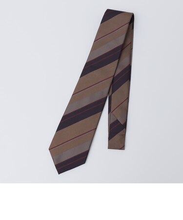 SHIPS: シルク カスミ サテン マルチ ストライプ ネクタイ