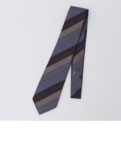 SHIPS: シルク カスミ サテン マルチ ストライプ ネクタイ