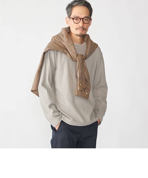 SHIPS: フェイク レイヤード クルーネック ロングスリーブ