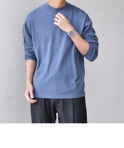 SHIPS any:〈手洗い可能〉ハイゲージ ニット モックネック Tシャツ◇