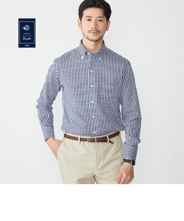 SHIPS: イタリアン ボタンダウン パナマ ギンガムチェック シャツ